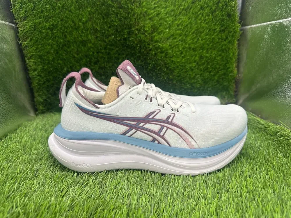 Asics Gel-Nimbus 28 1012B899 Athletic Sneaker Women's 8 Blue Knit Running Sports